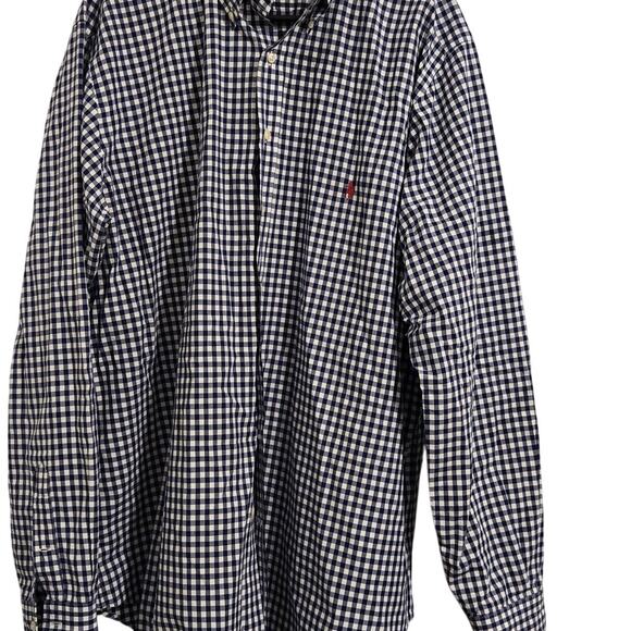 Polo Ralph Lauren Other - Polo Ralph Lauren Men’s Tall/Long XL Blue White Plaid Long Sleeve Button Up